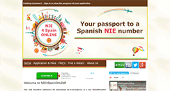 Desktop Screenshot of nie4spainonline.com