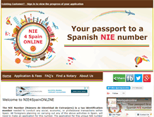 Tablet Screenshot of nie4spainonline.com